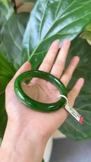 印象眸和田玉手镯碧玉镯子平安镯圆镯子宽玉镯 单选手镯