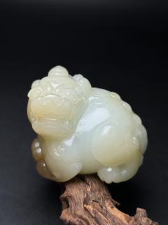 精品和田玉貔貅,大气雄浑,手感舒适,精工雕刻貔貅,身姿雄健有力,霸气